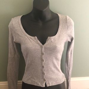 Long sleeve grey Brandy Melville top